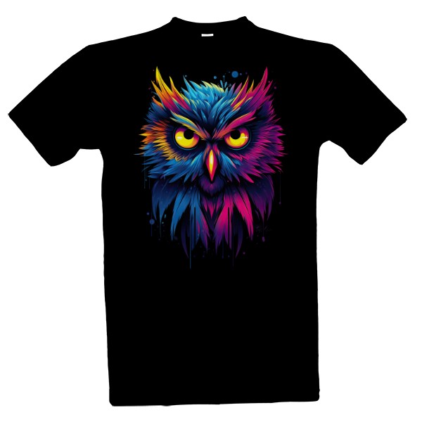 Tričko s potlačou Farebná sova