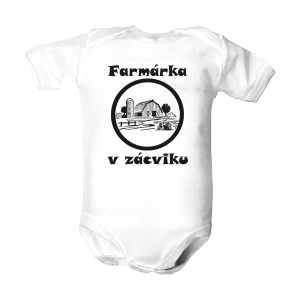 Dětské body  s potlačou Farmárka v zácviku body