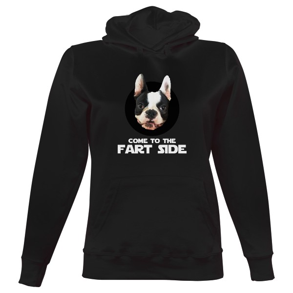 Dámska mikina s kapucňou s potlačou Come To The Fart Side