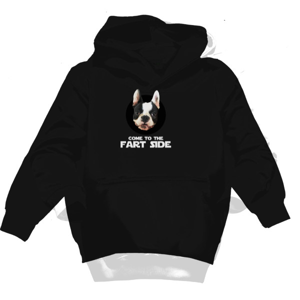 Detská mikina s kapucňou s potlačou Come To The Fart Side