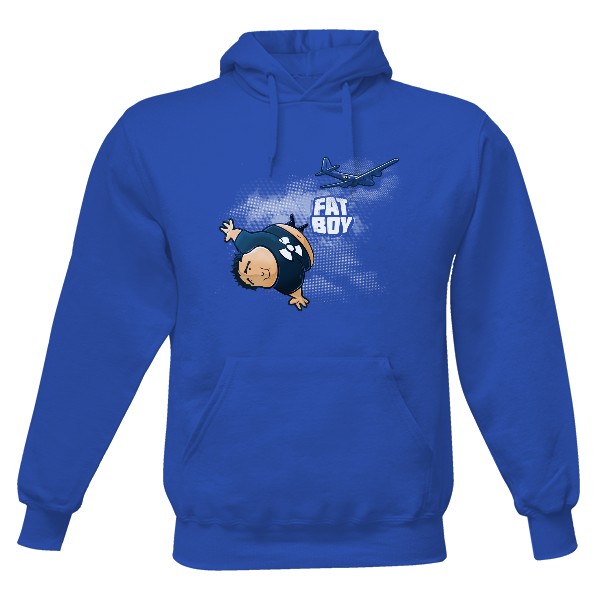 Pánská mikina s kapucí s potiskem Fat boy a B29
