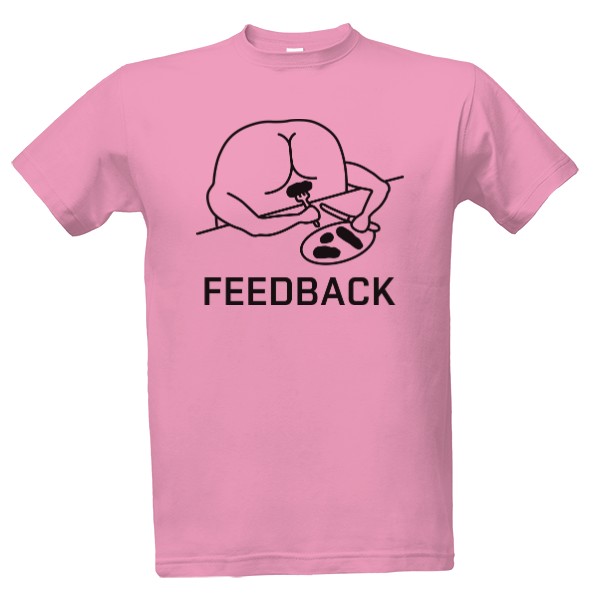 FEEDBACK černý T-shirt