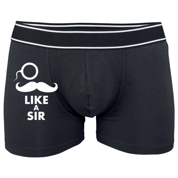 Boxerky Kariban s potiskem Feel like a sir