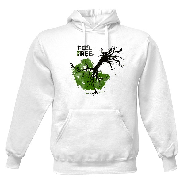 Pánská mikina s kapucí Just Hoods s potiskem Feel Tree - Mikina