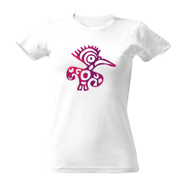 Tričko s potiskem Fialový pták 