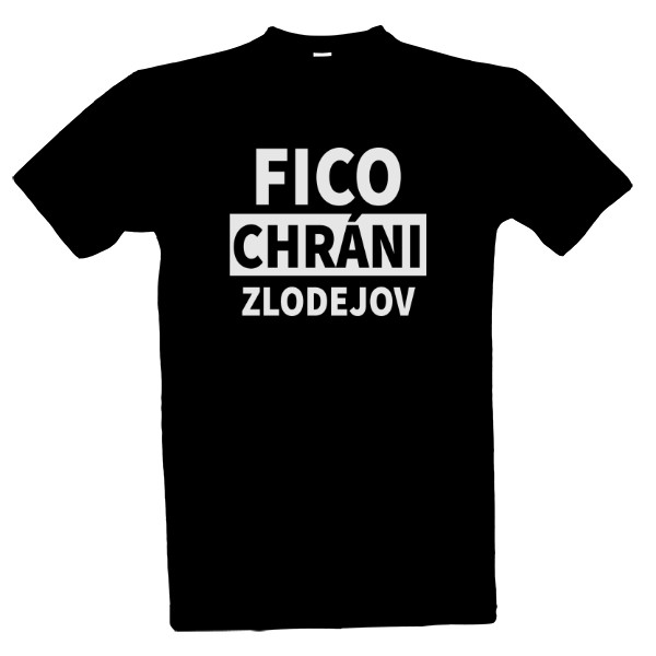 Tričko s potlačou Fico chráni zlodejov