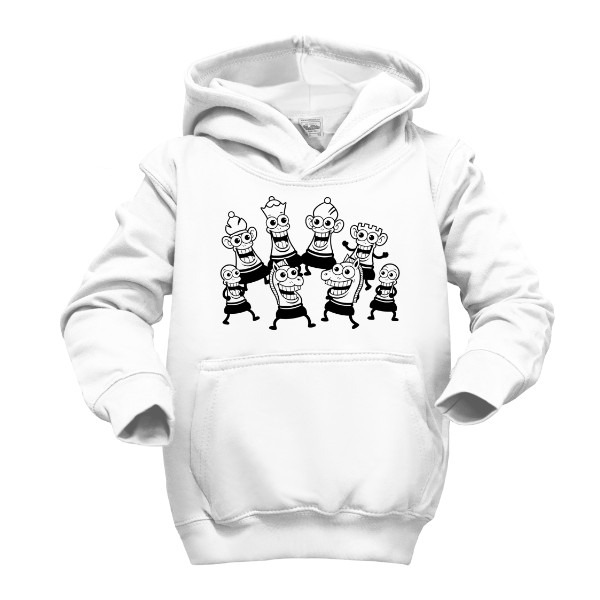 Dětská mikina s kapucí s potiskem Figurky tančí