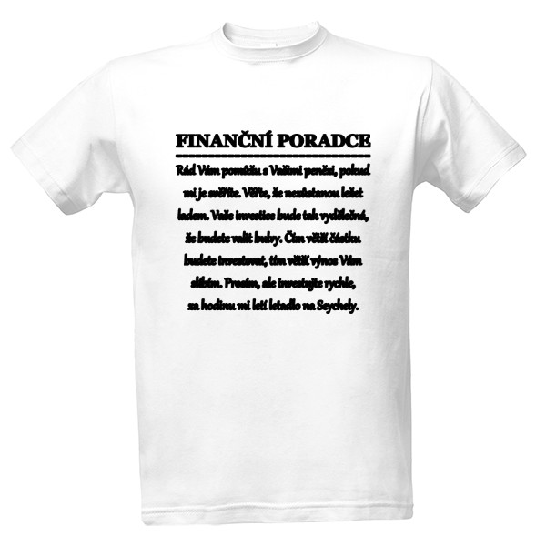 Tričko s potiskem Finanční poradce