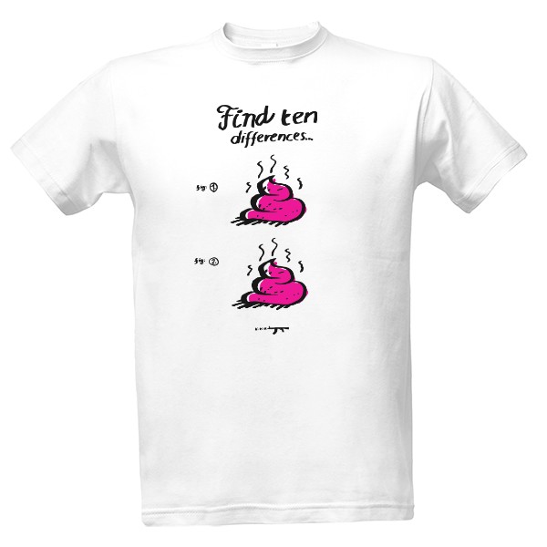 Tričko s potiskem Find ten differences