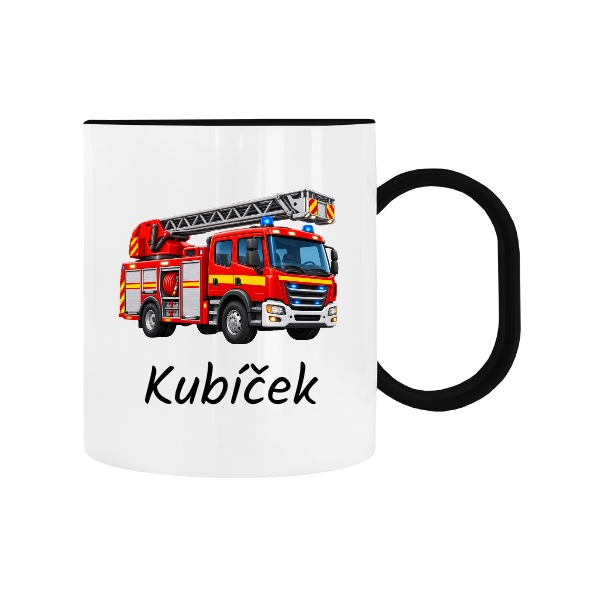 Plastic children's mug Firefighters with Name for Kindergarten