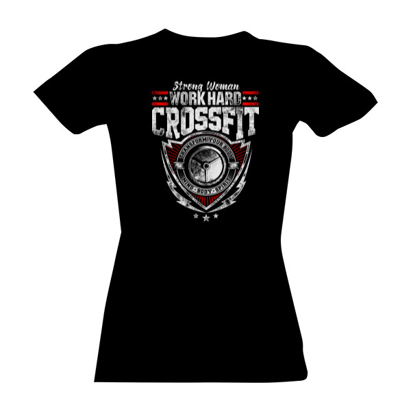 Tričko s potiskem Fitness Crossfit-Dámská verze Red
