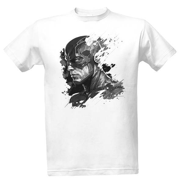 Flash - superhero - black and white T-shirt