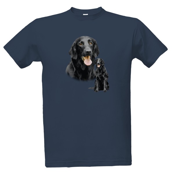 Tričko s potiskem Flat Coated Retriever 