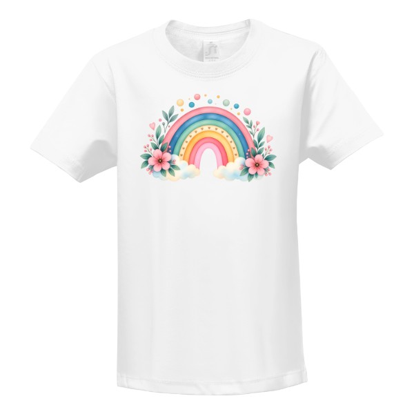 T-shirt Floral rainbow