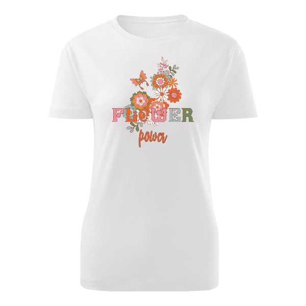 Flower power květiny s motýlkem