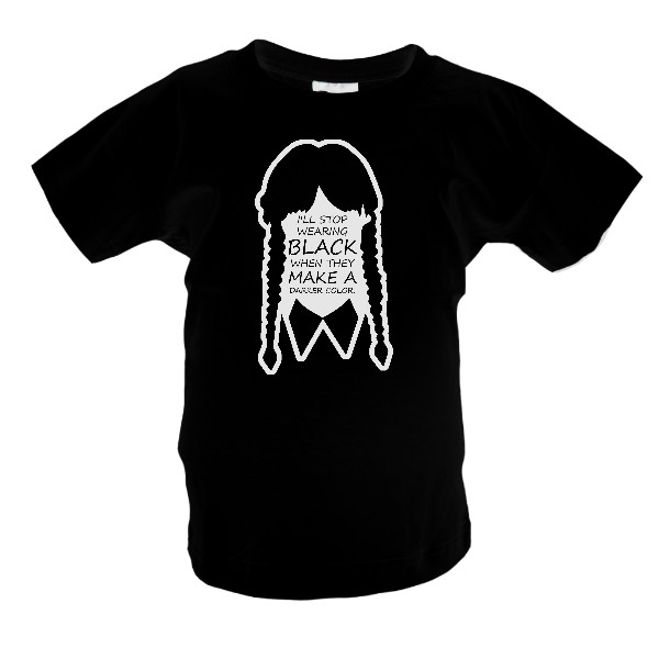 Fluorescent print Wednesday Addams