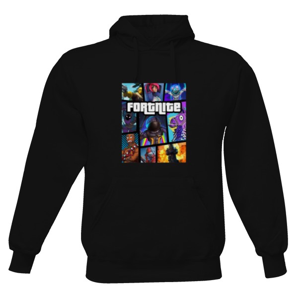 Pánská mikina s kapucí Just Hoods s potiskem Fortnite GTA mikina
