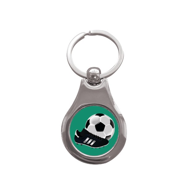 Přívěsek na klíče kolečko s potiskem Fotbal