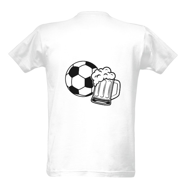 Tričko s potiskem Pivko a fotbal! Nejlepší zábava