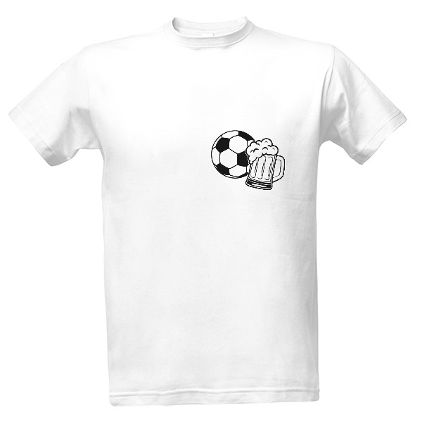 Tričko s potiskem Pivko a fotbal! Nejlepší zábava
