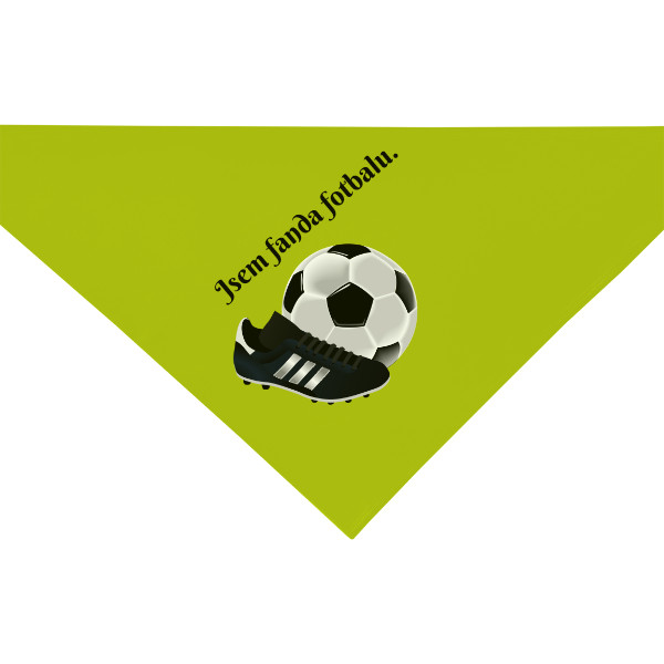 Bavlněný trojcípý šátek s potiskem Fotbalový šátek