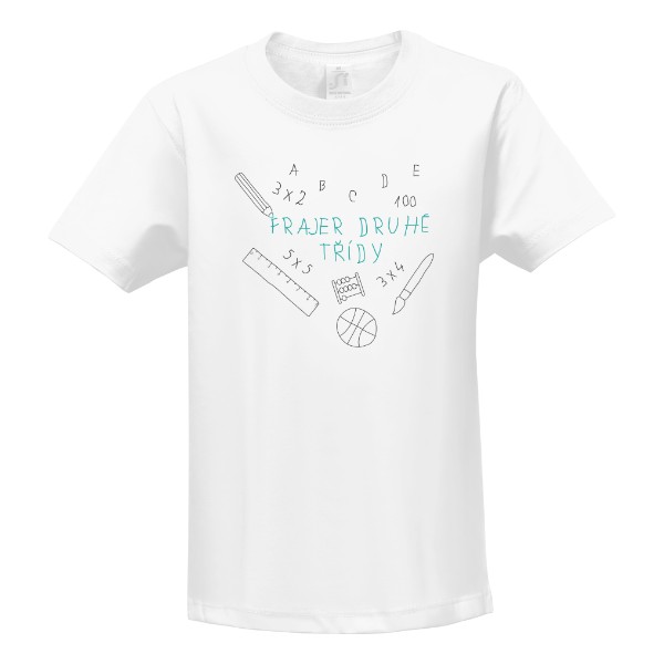 Tričko s potiskem Frajer druhé třídy