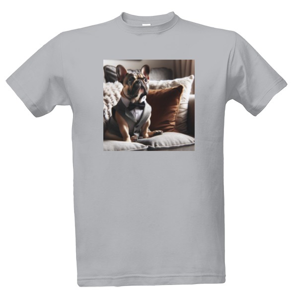 Tričko s potiskem Francouzský buldoček - gaučový král