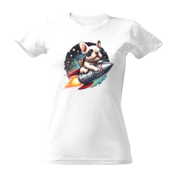 Francouzský buldoček v raketě