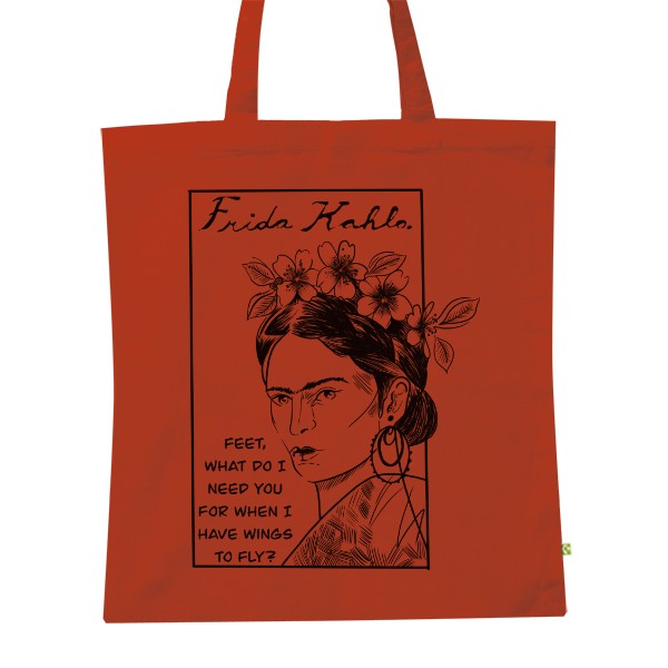 BIO plátěná taška s potiskem Frida Kahlo