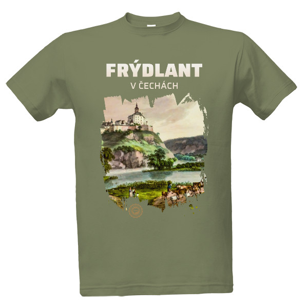 Tričko s potiskem Frýdlant 007 / Khaki
