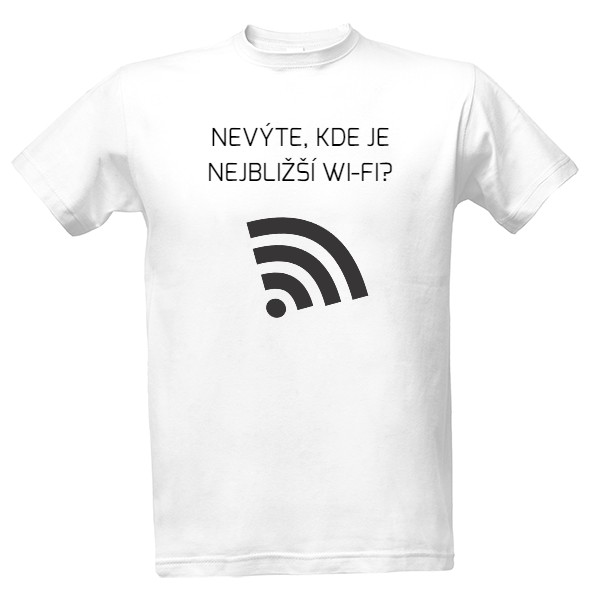 Tričko s potiskem wifi