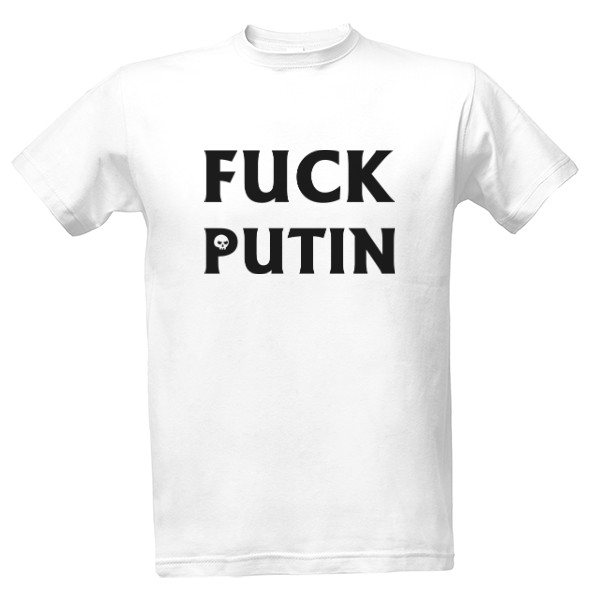 Tričko s potiskem FUCK PUTIN nápis 