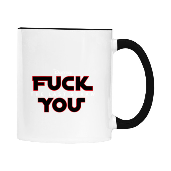 Hrnček malý farebný s potlačou Fuck you - Poslední kapka