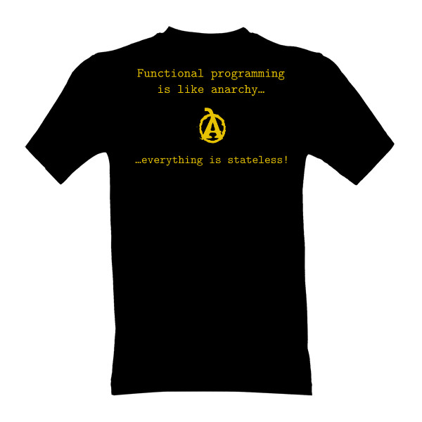 Functional programming is like anarchy
