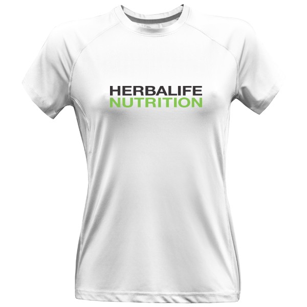 Funkční tričko bílé s barevným logem 