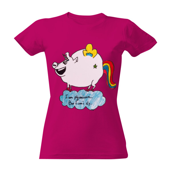 Tričko s potiskem Pig-unicorn