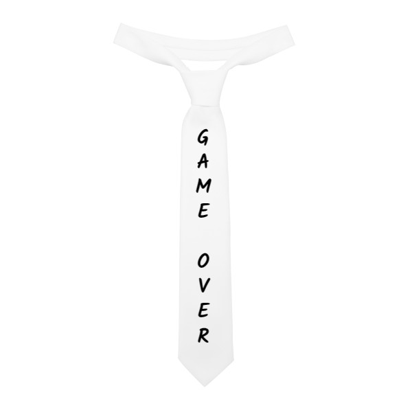 Kravata s potiskem GAME OVER