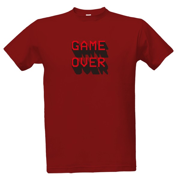 Tričko s potiskem game over text
