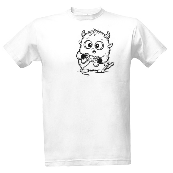 Tričko s potiskem Gamer - Tělo 30+ Mozek 12+