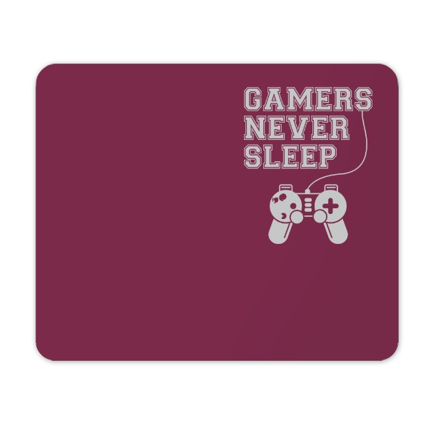 Podložka pod myš s potlačou Gamers never sleep