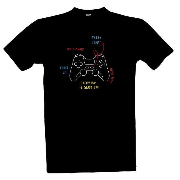 Tričko s potiskem gaming console