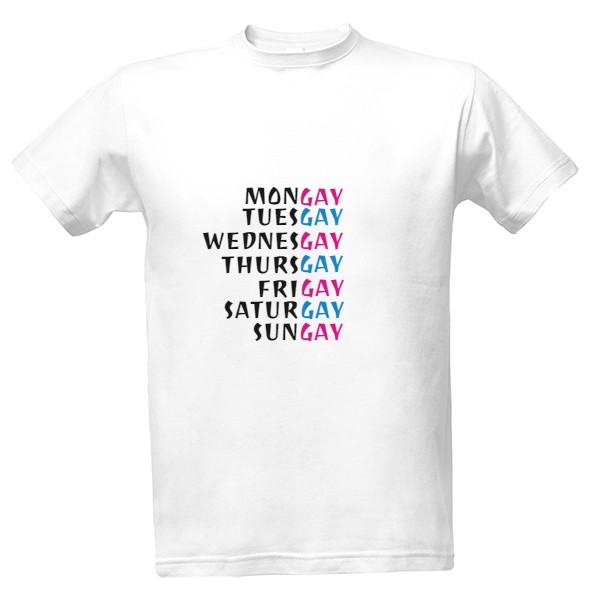 Tričko s potiskem Gay week