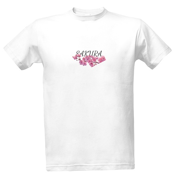 Tričko s potiskem Gejsha-Sakura