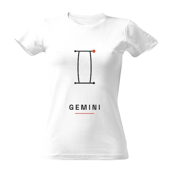 Tričko s potlačou Gemini – znamenie zverokruhu po anglicky (dámske)