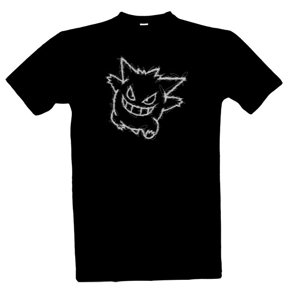 Gengar - scribble style - bílá