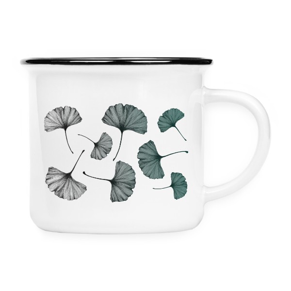 Keramikáček s potiskem Ginkgo hrníček