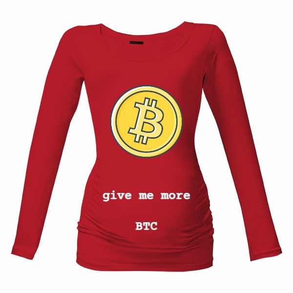 Tričko s potiskem GIVE ME MORE BTC