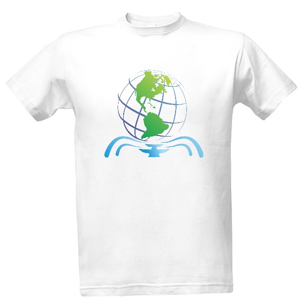 Tričko s potiskem Svět na fontáně