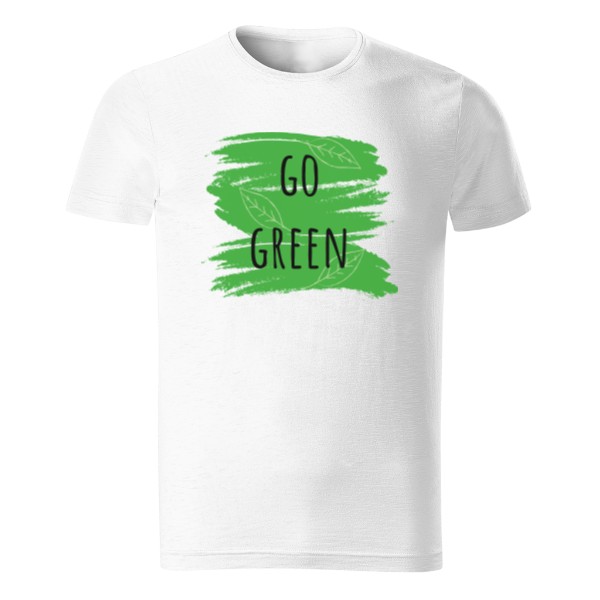 Tričko s potlačou Go Green - L