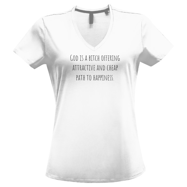 Tričko s potiskem God is a bitch